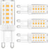 4-Pack G9 LED Bulb, 40 watt Halogen Replacement, Warm White 2700K, Non-dimmable T4 LED Bulb with G9 Bi Pin Base, 120V Small Light Bulbs for Chande...