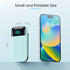 Portable Charger with Built in Cables,Ultra-Compact 13800mAh PD Fast Charging USB C Power Bank,4 Output LCD Display Battery Pack Compatible with i...