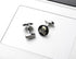 Cufflinks Unique Round Bone and Skull Engraved Cuffs Tuxedo Shirt Silver Cuff Link for Men boys...