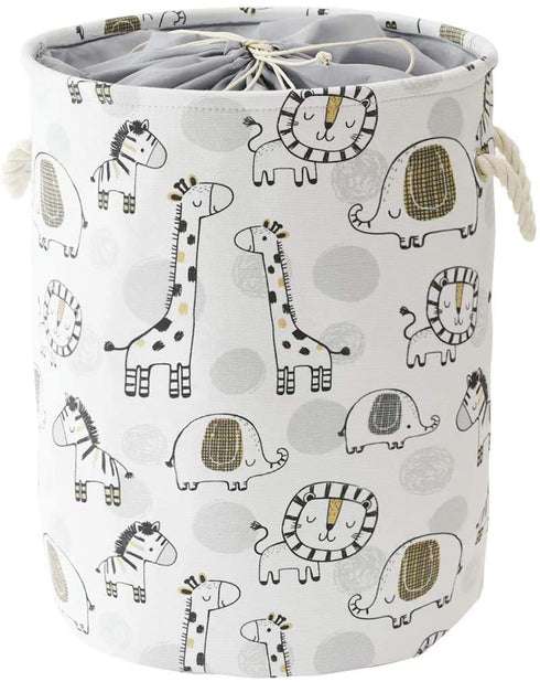 INough Baby Hamper Kids Laundry Basket Nursery Hamper Stuff animal Organizer,Toy Baskets Corner Stuffed Animal Storage Basket Kids Storage Basket ...