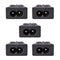 uxcell C8 Panel Mount Plug Adapter, 250V AC 2.5A 2 Pins IEC Inlet Module Plug Power Connector Socket Straight 5pcs...