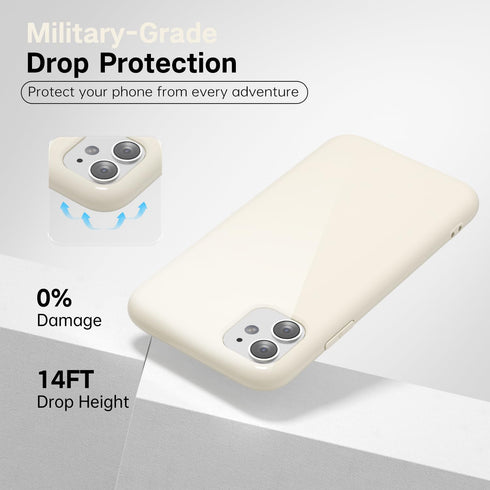 for iPhone 11 Case Silicone, Glossy Soft Rubber Gel Jelly Cute Protective Plastic Simple Plain Phone Case Cover for Women Girl, Slim Thin Flexible...