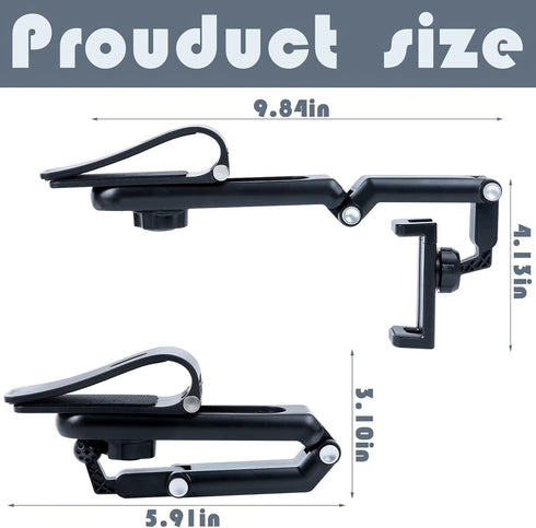 Cell Phone Holder for Car Mount Clip for Car Cellphone 360° Rearview Phone Holder for Car Sun Visor Perfectly for iPhone Pro, 15/14/13/12/XR/XS, S...