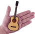 Dselvgvu Wooden Miniature Guitar with Stand and Case Mini Musical Instrument Miniature Dollhouse Model Home Decoration (6.51"x2.28"x0.89")...
