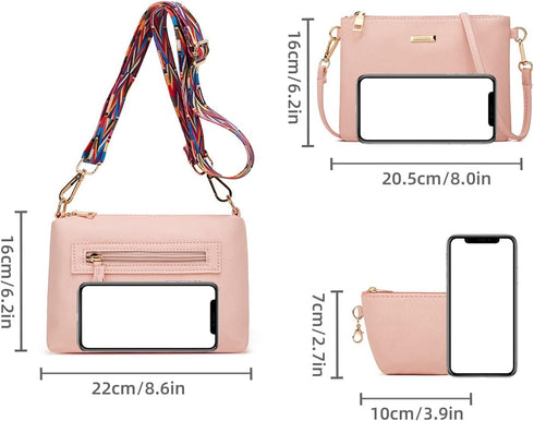 Makes Small Crossbody Bags for Women Gifts Shoulder Purses Vegan Leather Handbags with adjustable 2 Guitar Wide Straps...