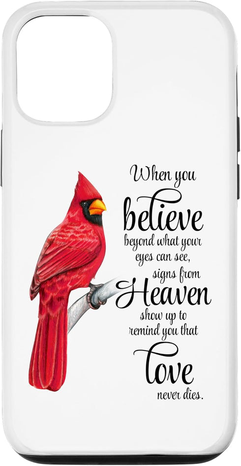 iPhone 12/12 Pro Cardinal Red Bird Sign from Heaven Angel Case...