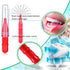50 Pcs Interdental Brushes 4 Sizes, Dental Soft Toothpicks Braces Brushes Go Between Teeth Gum?Oral Hygiene Slim Brushes Cleaning Tool...