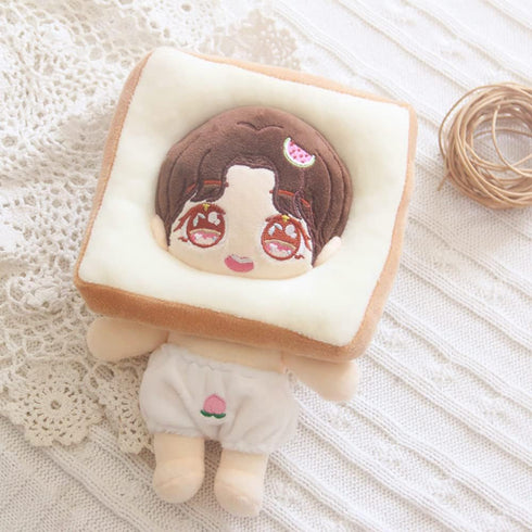 niannyyhouse Toast Headgear Dress Up 7.8in?20cm? Plush Doll Stuffed Animals Figures Toys Clothes Accessories (A-1)...