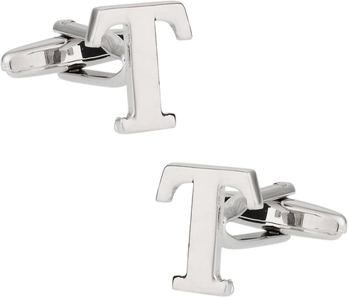 Letter T Cufflinks Monogram Men's Initial Cuff Links with Travel Presentation Gift Box Wedding Groomsmen Groom Party...