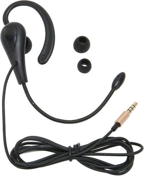 Call Center Headset, 3.5mm Wired Ear Hook Single Sided Customer Service Headphone with Mic, for Laptop Mobile Phones, for Telemarketing...
