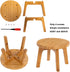 GOBAM Bamboo Step Stool, 7.3 inches - Sturdy Foot Stool for Adults and Kids, Portable Wooden Stool for Kitchen, Bathroom, Bedroom, or Toy Room - 3...
