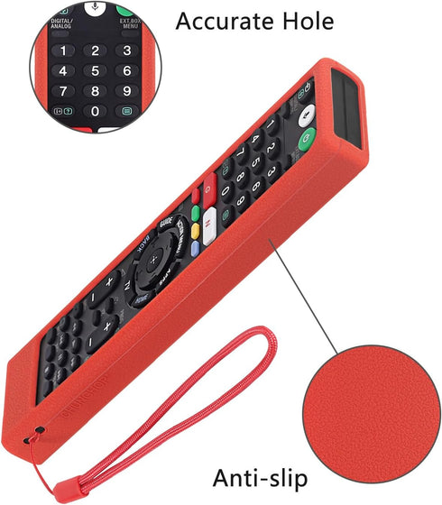Protective Silicone Remote Case for Sony RMT-TX102U RMF-TX200U RMT-TX200U RMF-TX300U Smart Android TV Voice Controller Washable Anti-Lost Remote C...