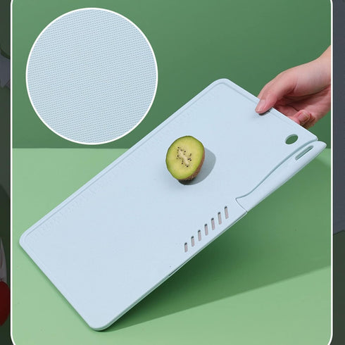 Small Plastic Cutting Board with Knife, Cutting Boards for Kitchen Reusable Plastic Utility Cutting Board Multifunctional Portable Fruit Chopping ...