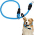 Slip Collar Dog Training Choke Collar, Round Nylon Rope Collar No Pull P-Collar for Small Medium Large Dogs (Blue S)...