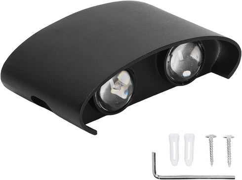 LED Wall Sconce, Wall Lights, LED Wall Lamp Waterproof Modern Sconce Light Indoor Outdoor Decoration 90?265V 4W Black Shell (warm light)...