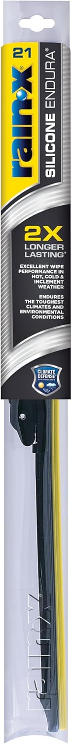 Rain-X 830121 Silicone Endura Wiper Blades, 21 Inch Windshield Wipers (Pack of 1), Automotive Replacement Windshield Wiper Blades With Two Times L...