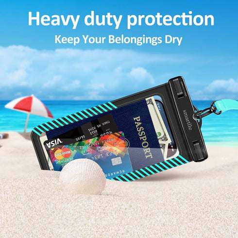 waterproof phone pouches bags holder, Cell phone water protectors 4 pack for swimming, IPX8 waterproof phone case cover for iPhone 15 14 13 Pro Ma...