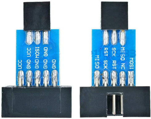 2pcs 10 Pin Convert to Standard 6 Pin Adapter Board F ATMEL AVRISP USBASP STK500 CF...