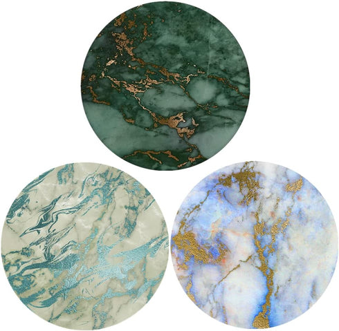 Multi-Functional Grip Mobile Phone Stands and Finger Holder (3 Pack) - Forest Green Blue Rose Gold Marble...