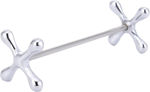 ChezMax Silver Zinc Alloy Flower Chopsticks Rest Spoons Stand Forks Knifes Holder Pack of 5...