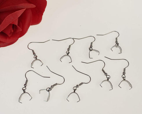 50PCS Stainless Steel Pendant Clasp Earring Hooks Ear Wire Buckle Fish Hooks for DIY Jewelry Making...