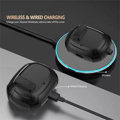Beats Studio Buds/Studio Buds+ Case Cover 2021/2023 Men Lock Clip with Cleaning Kit, GARTOO Protective Case with Cleaning Tool Compatible with Bea...