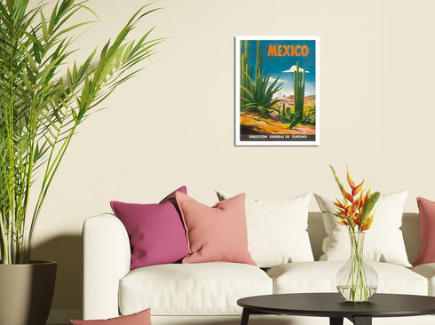 Mexico - Ciudad Juarez Chihuahua - Direccion General de Turismo (Department of Tourism) - Vintage Travel Poster by Magallón c.1948 - Master Art Pr...