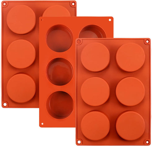 Palksky (3 Pcs) Round Cylinder Candy Mold/Chocolate Cover Cookie Mold for Sandwich Cookies Muffin Cupcake Brownie Cake Pudding Jello(Random Color)...