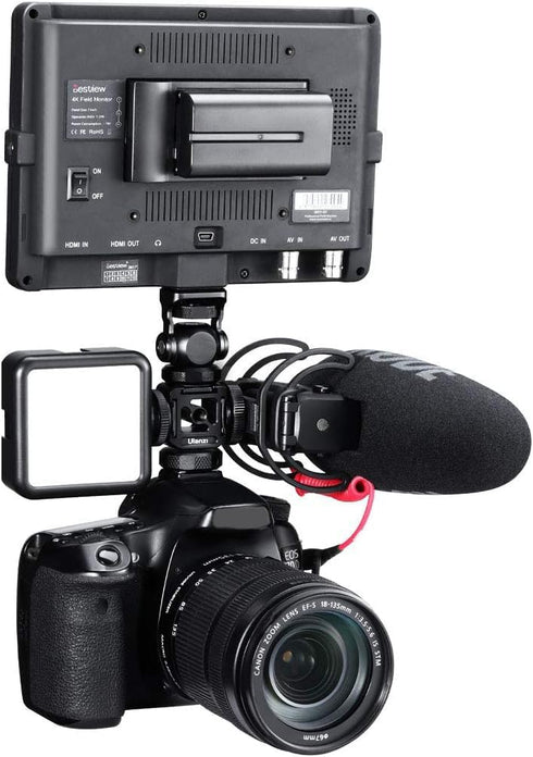 ULANZI PT-12 Camera Hot Shoe Extension Bracket with Triple Cold Shoe Mounts for Microphone LED Video Light, 1/4'' Screw for Magic Arm, Aluminum Sh...