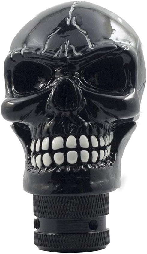Skull Manual Automatic Gear Shift Knobs with Adapters Fit Car Truck SUV Black...