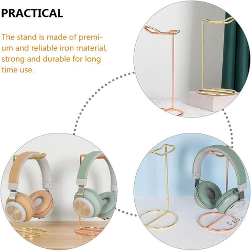 Simple Headphone Stand Iron Headset Cases Headset Mount Holder Gaming Headphone Stand Headset Rack Headphone Hanger Table Top Headset Stand Headph...