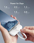 Portable Charger with Built in Cables, Portable Charger with Cords Wires Slim 10000mAh Travel Battery Pack 6 Outputs 3 Inputs 3A Fast Charging Pow...