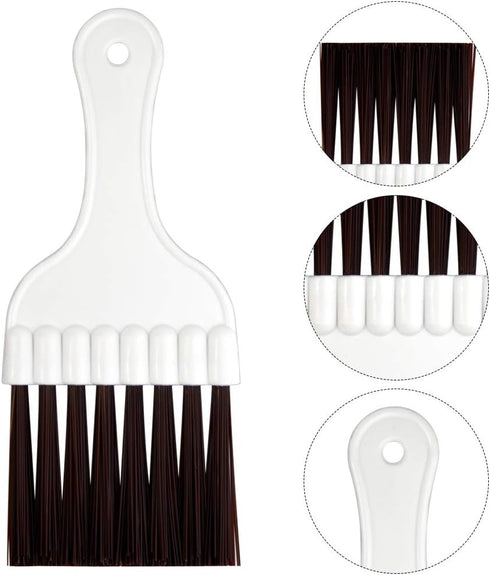 2-in-1 Air Conditioner Cleaning Tool: 2 Pieces - Condenser Fin Cleaning Brush & Stainless Steel Fin Comb - Nylon Bristles - White...