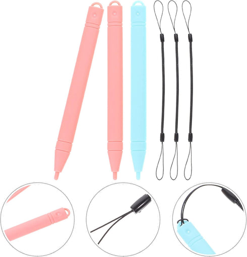 Hemobllo Replacement Stylus Drawing Pen and Lanyard for LCD Writing Tablet - 3 Pcs LCD Writing Tablet Stylus Pen with 3 Pcs Lanyards for Colorful ...