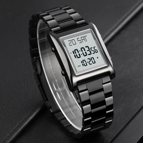 Mens Watches Digital Watch for Men Womens, Stainless Steel Rectangle Watches for Men, Men's Wristwatch Waterproof...