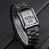 Mens Watches Digital Watch for Men Womens, Stainless Steel Rectangle Watches for Men, Men's Wristwatch Waterproof...