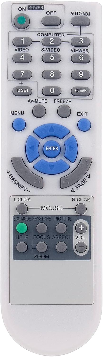 AULCMEET RD-443E New Replacement Remote Control fit for NEC DLP Projector V230X V260 V260R V260W V260X V300W V300X 7N900881 NP110 NP115 NP1200 NP2...