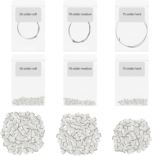 3 Gram Silver Solder 3 Pcs Silver Solder Wire Set Tiny Medium Density Jewelry Precut Chips Solder Soft Medium Hard Silver Wire Jewelry Solder Sold...