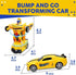 Toysery Transforming Robot Car - One Button Transformation Toy Car with Realistic Engine Sounds, LED Lights and 360 Degree Rotation Speed Drifting...