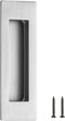 Ravinte 1 Pack Brushed Nickel Sliding Closet Door Handles Silver Flush Pulls 4.72in Length Recessed Finger Pulls for Sliding Barn Door Sqaure Cabi...