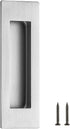 Ravinte 1 Pack Brushed Nickel Sliding Closet Door Handles Silver Flush Pulls 4.72in Length Recessed Finger Pulls for Sliding Barn Door Sqaure Cabi...