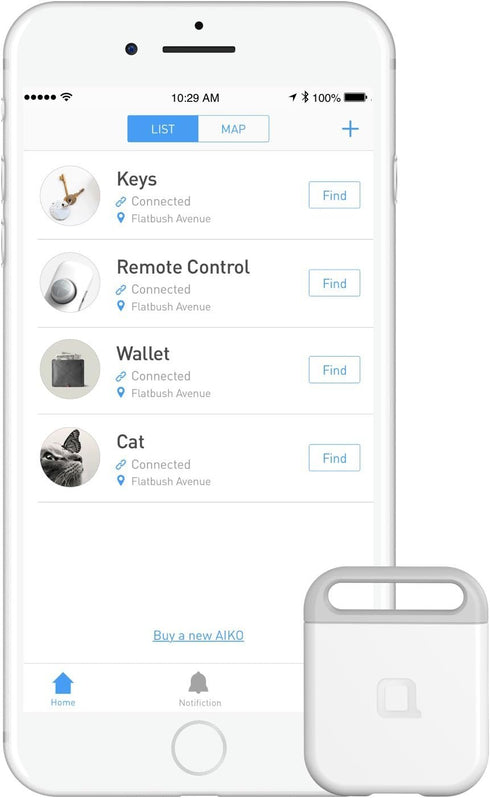 nonda Aiko Finder, Easy to Use iOS App, Rechargeable and Longer Battery Life. Bluetooth Key Finder, Phone Finder, Wallet Finder, Louder Beep, Smar...