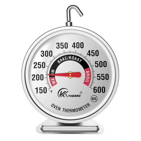 KT THERMO Oven Thermometer150-600°F, Oven Grill Fry Chef Smoker Analog Thermometer Instant Read Stainless Steel Kitchen Cooking Thermometer...