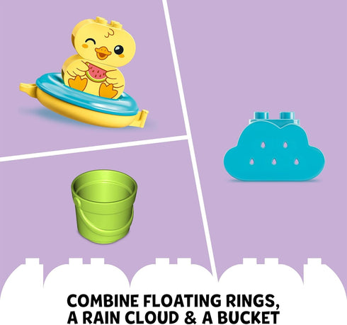LEGO DUPLO 10965 - Bath Time Fun, Floating Animal Train Bathtub Water Toy for Babies and Toddlers 1.5-3 Years Old with Duck, Hippo, and Polar Bear...