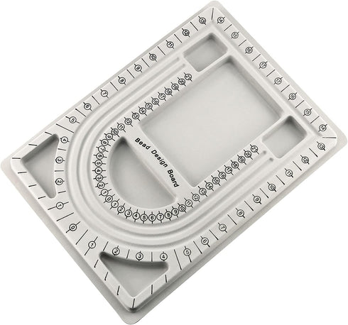 1Pc Bead Tray Necklace Design Board 32x24cm Gray Flocked Bead Design Board for Jewellery Making...