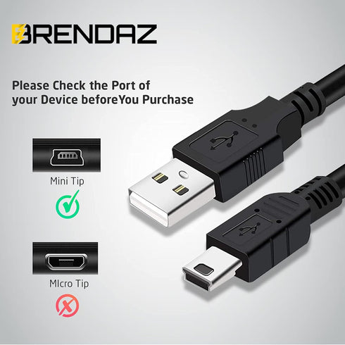 BRENDAZ Compatible Mini USB Cable sync Data and Charge Cord for Canon Camera EOS-5D Mark III Digital SLR (6-Feet)...