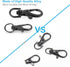Black Keychain Key Chain Rings Clips Bulk (60pcs, Small), Swivel Lanyard Snap Hooks (32mm) X 30pcs + Key Rings X 30pcs, for Keychain Crafts Resin ...