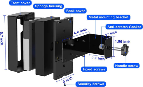 Anti-Theft Doorbell Door Mount,No-Drill Mounting Bracket for Video Doorbell Cover Holder Not Block Doorbell Sensor...