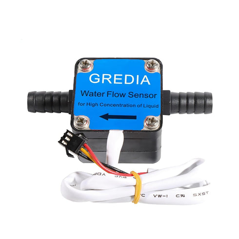 3/8" Oil Flow Sensor High Density Liquid Food-Grade Switch Hall Effect Flowmeter Fluid Meter Gear Counter Connect Hosepipe 5-600L/H for Fuel Gasol...