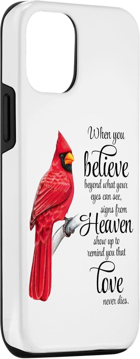 iPhone 12/12 Pro Cardinal Red Bird Sign from Heaven Angel Case...